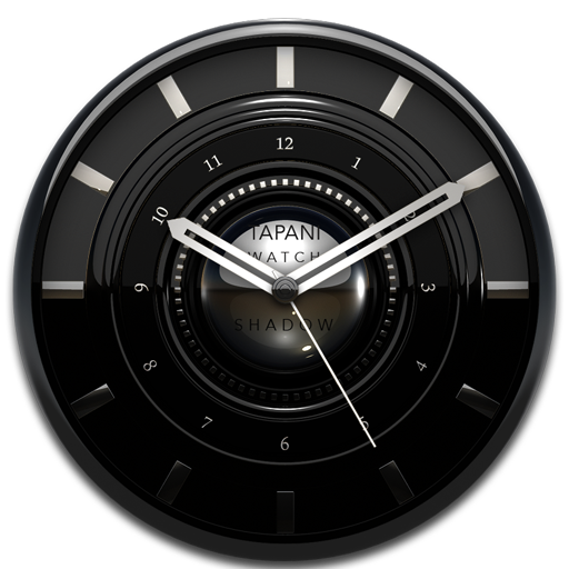 SHADOW Designer Clock Widget black