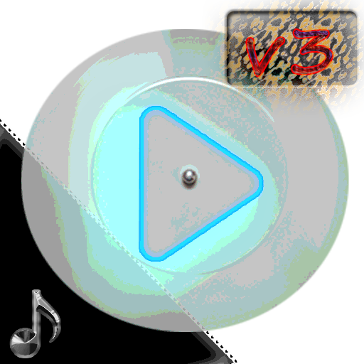 Poweramp Skin v3 disk white neon