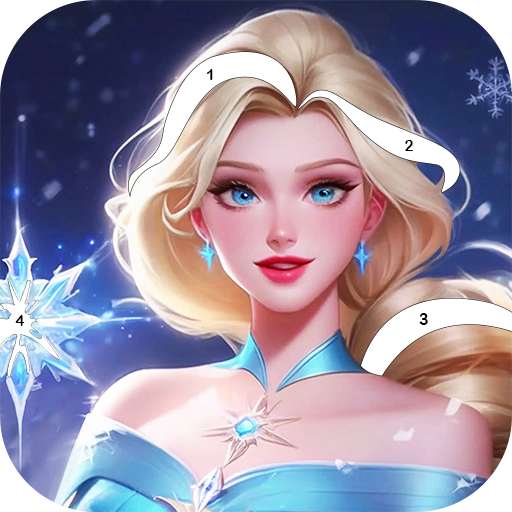 Princess Color by Numbers
