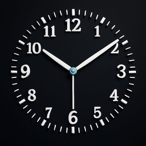 الساعة الكلاسيكية مع الثواني